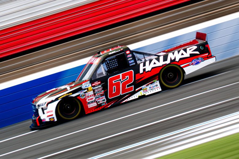 Leland Honeyman Jr. drives at Charlotte.