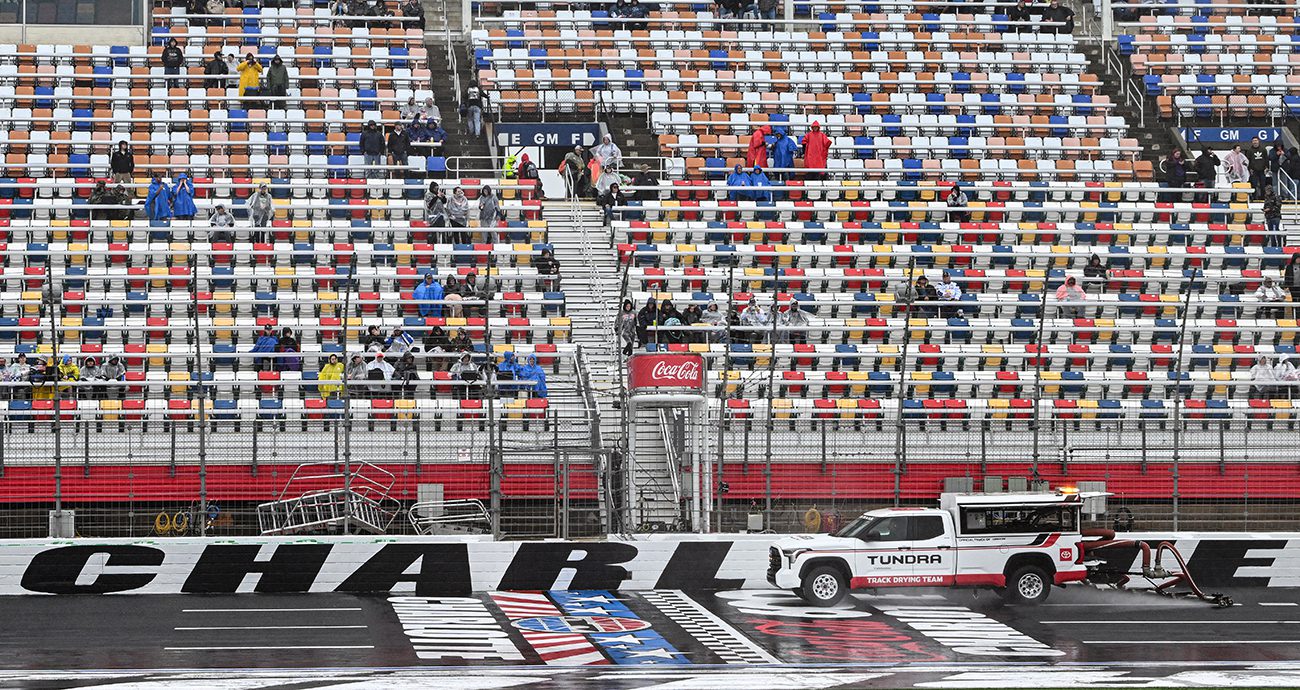 air dryer dries the track at charlotte motor speedway