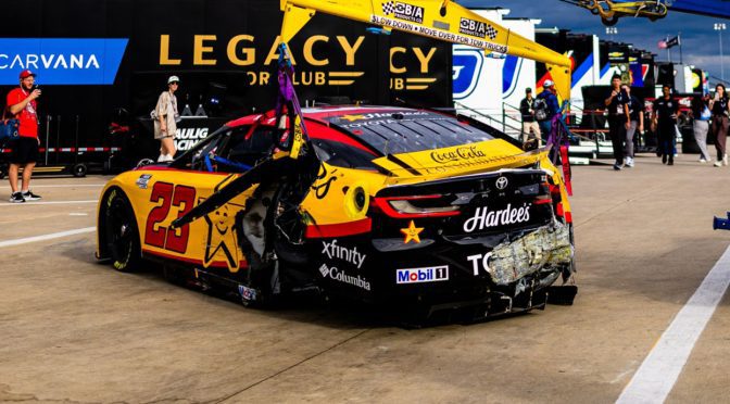 Featured Image for Bowman spins, collecting Wallace, Byron in major Charlotte wreck