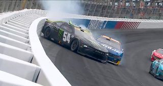 Promo Image for Ty Gibbs spins, collects Brad Keselowski in Charlotte restart wreck