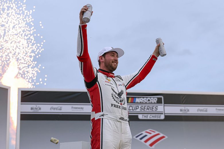 Chase Briscoe celebrates.