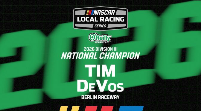 Featured Image for The legend continues: Tim DeVos earns his second NASCAR Local Racing Series national title, first in Division III