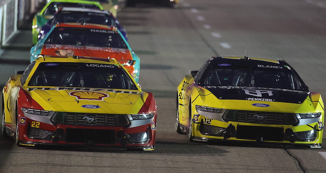 Joey Logano and Ryan Blaney at Richmond in the Cup Series.