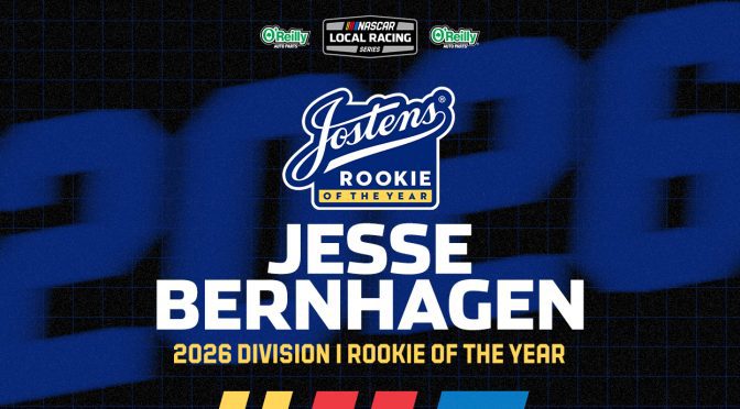 Featured Image for Jesse Bernhagen secures NASCAR Local Racing Series Rookie of the Year honors by schooling the competition at Dells Raceway Park