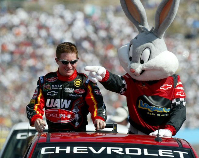 Brian Vickers (L) smiles.