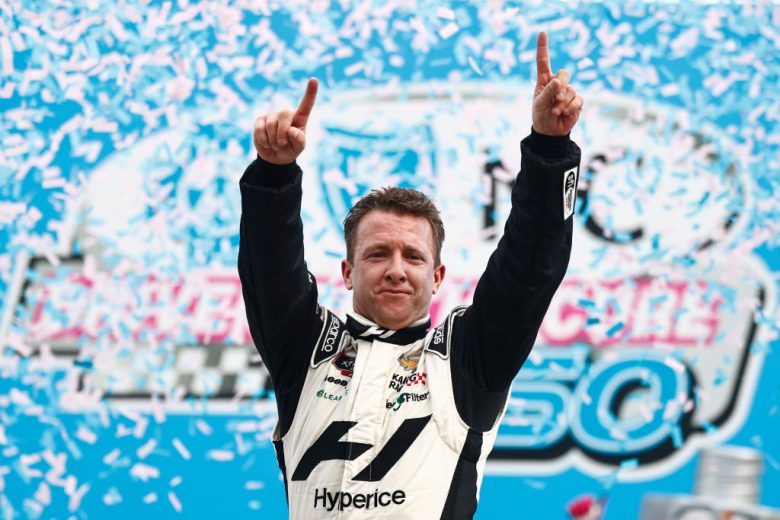 AJ Allmendinger poses for a photo.