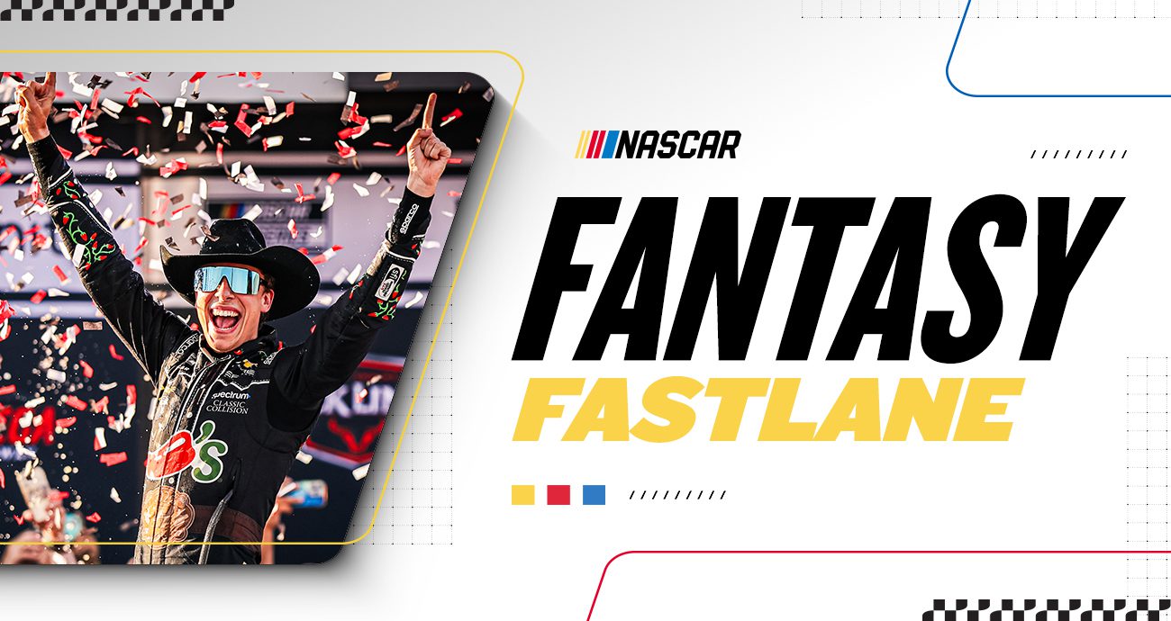 A Fantasy Fastlane graphic for Carson Hocevar at Talladega