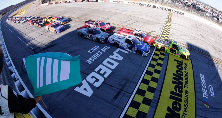 NASCAR Craftsman Truck Series takes the green flag at Talladega.