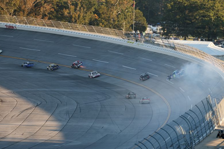 Thomas Annunziata crashes.