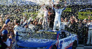 Promo Image for A superspeedway win! Larson celebrates at 'Dega at last