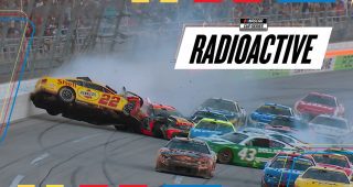 Promo Image for Radioactive: Frantic radio calls as Logano flips at Talladega