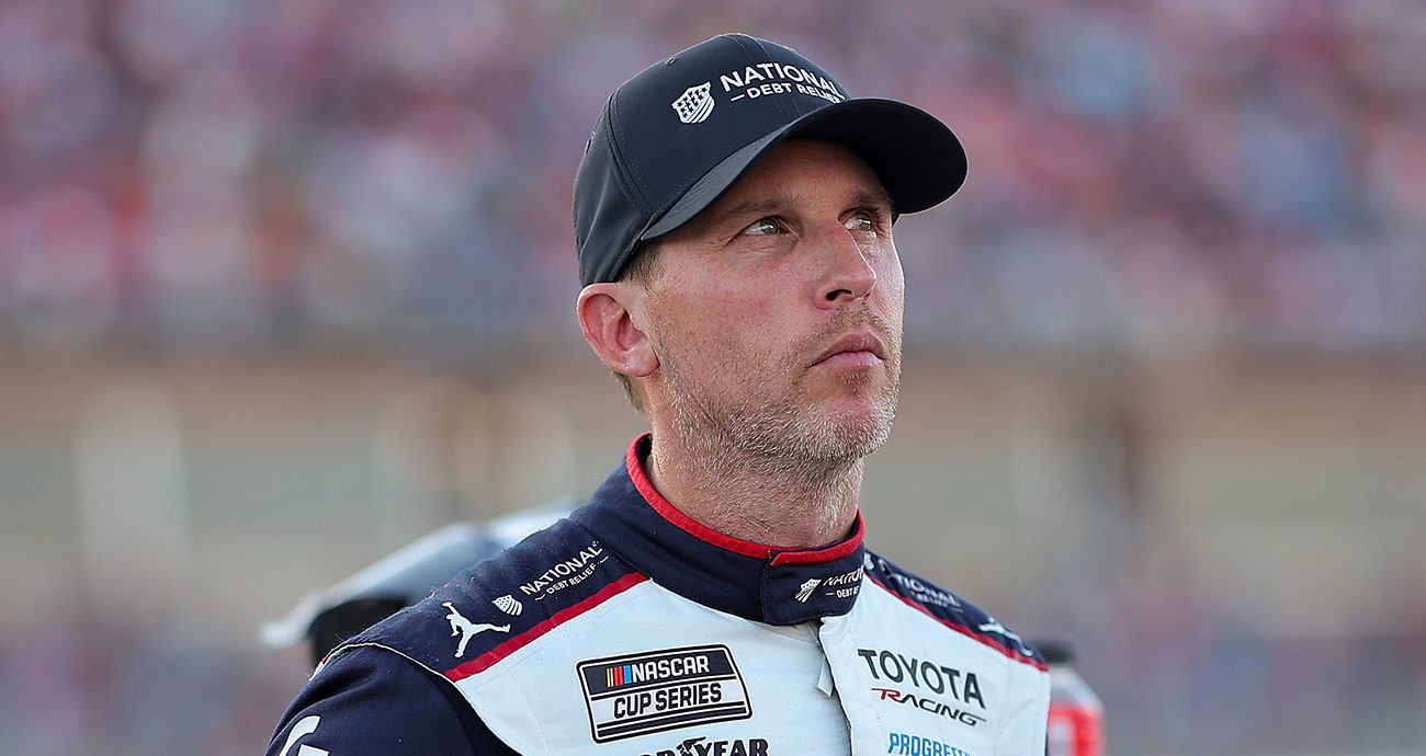 NASCAR Cup Series championship-eligible driver Denny Hamlin at Talladega Superspeedway. 