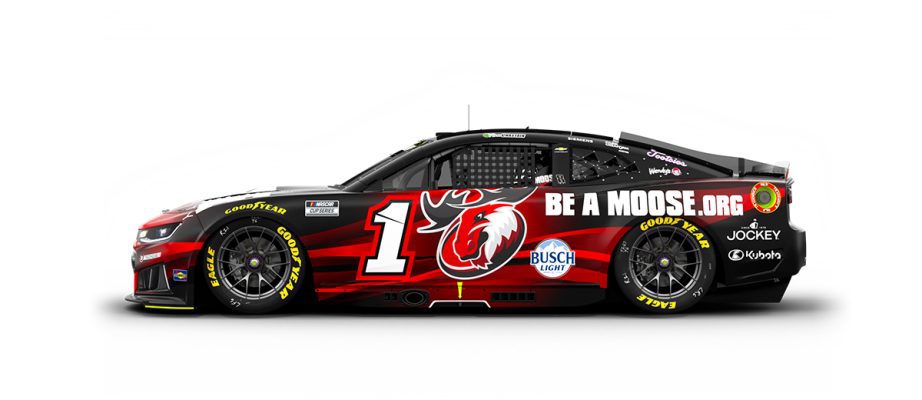 A graphic depicting the No. 1 Chevrolet.