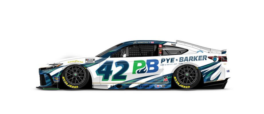A graphic depicting the No. 42 Toyota.