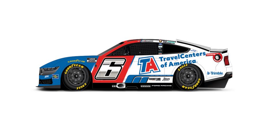 A graphic depicting the No. 6 Ford.
