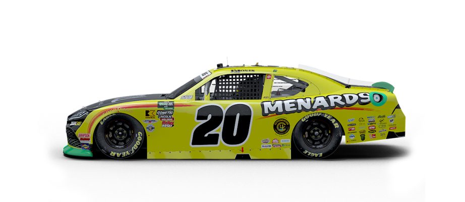 A graphic depicting the No. 20 Toyota.