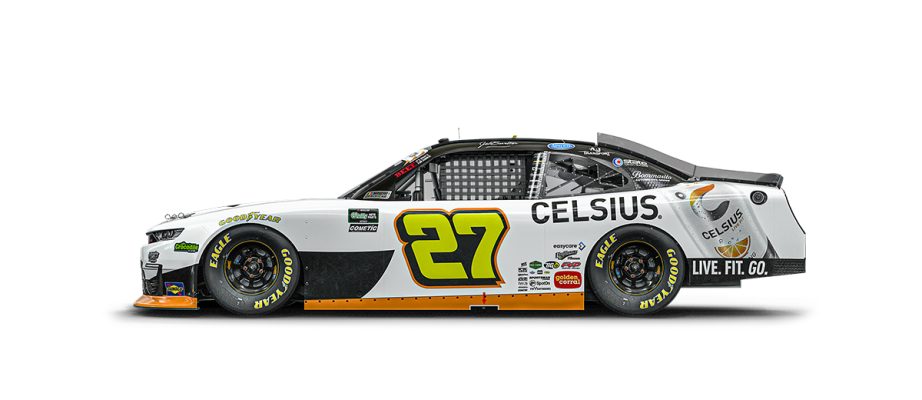 A graphic depicting the No. 27 Chevrolet.