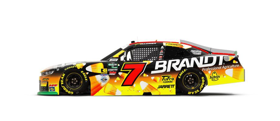 A graphic depicting the No. 7 Chevrolet.
