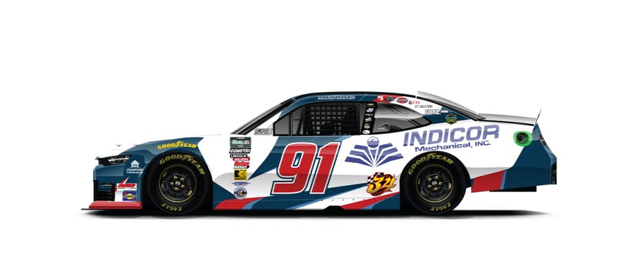 A graphic depicting the No. 91 Chevrolet.