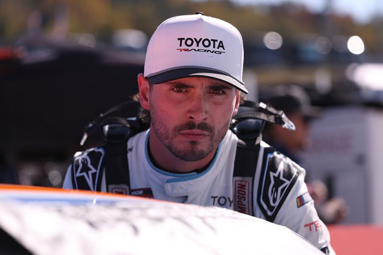 Tanner Gray enters his truck.
