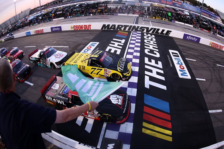 A general view of racing at Martinsville.