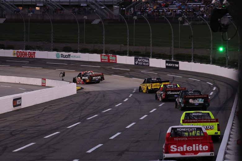 A general view of racing at Martinsville.